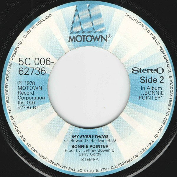 Bonnie Pointer : When I'm Gone (7", Single)