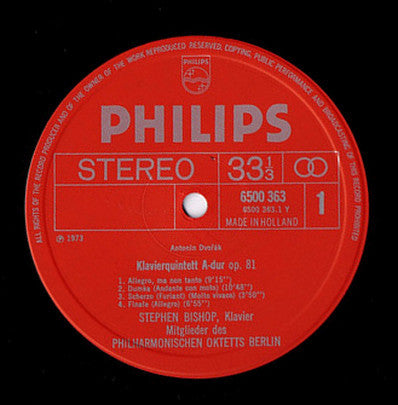 Antonín Dvořák, Stephen Bishop (3) Mitglieder Des Philharmonisches Oktett Berlin : Klavierquintett Op.81 / Streichquintett Op.97 (LP)