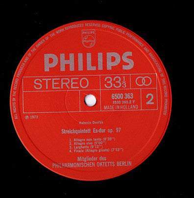 Antonín Dvořák, Stephen Bishop (3) Mitglieder Des Philharmonisches Oktett Berlin : Klavierquintett Op.81 / Streichquintett Op.97 (LP)