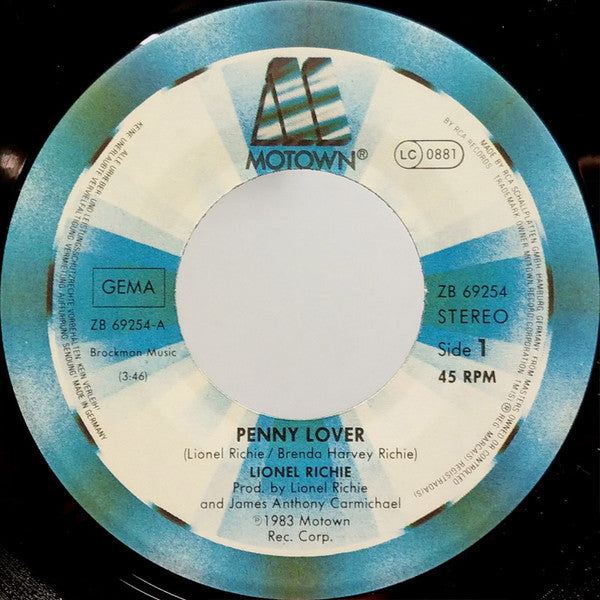 Lionel Richie : Penny Lover (7", Single)