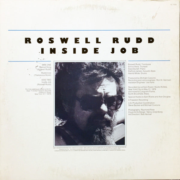 Roswell Rudd : Inside Job (LP, Album)