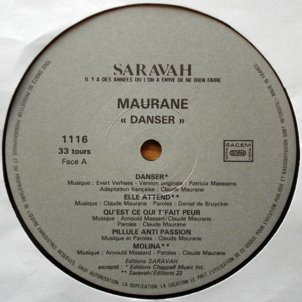Maurane : Danser... (LP, Album)