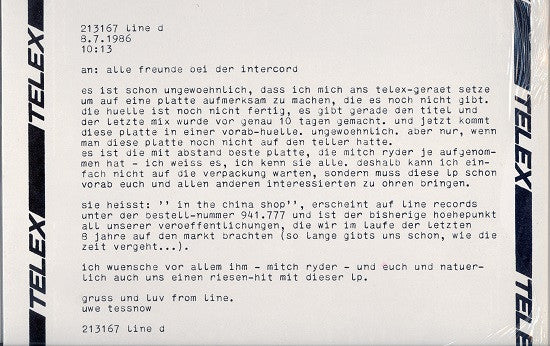 Mitch Ryder : In The China Shop (LP, Album, Promo, Whi)