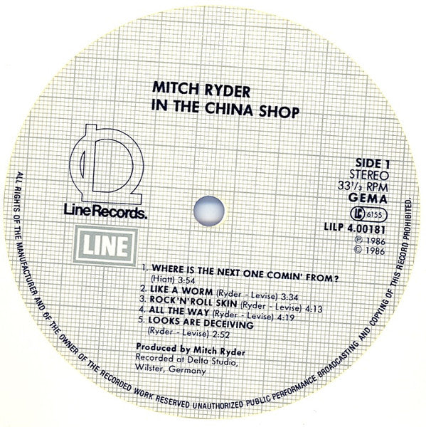 Mitch Ryder : In The China Shop (LP, Album, Promo, Whi)
