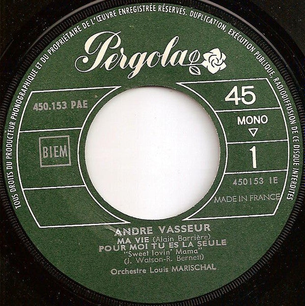 André Vasseur : Ma Vie (7", EP, Mono, Gre)