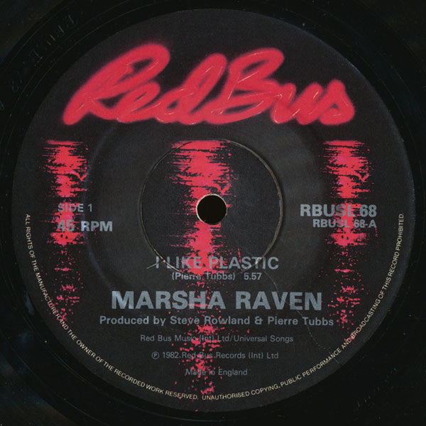 Marsha Raven : I Like Plastic (12", Single)