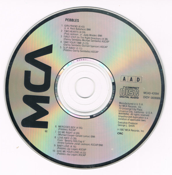 Pebbles : Pebbles (CD, Album, Club)