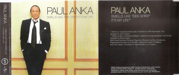 Paul Anka : Smells Like Teen Spirit / It's My Life (CD, Single, Promo)
