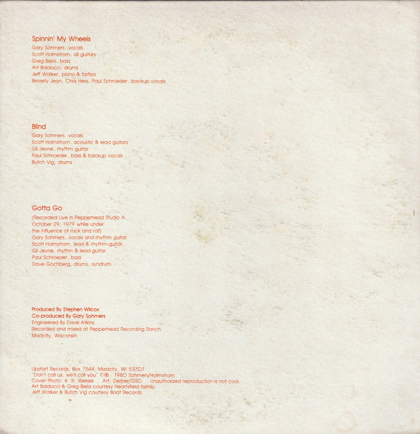 Windjammer (3) : Spinnin' My Wheels (7")