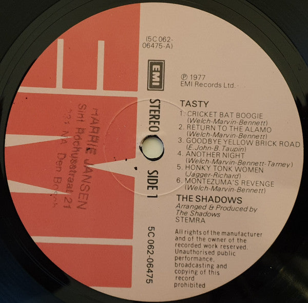 The Shadows : Tasty (LP, Album)