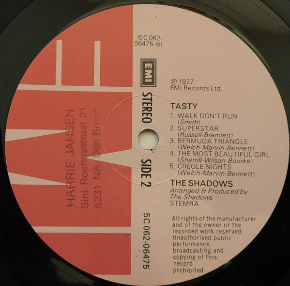 The Shadows : Tasty (LP, Album)