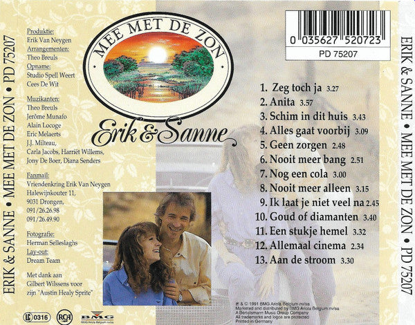 Erik Van Neygen & Sanne : Mee Met De Zon (CD, Album)