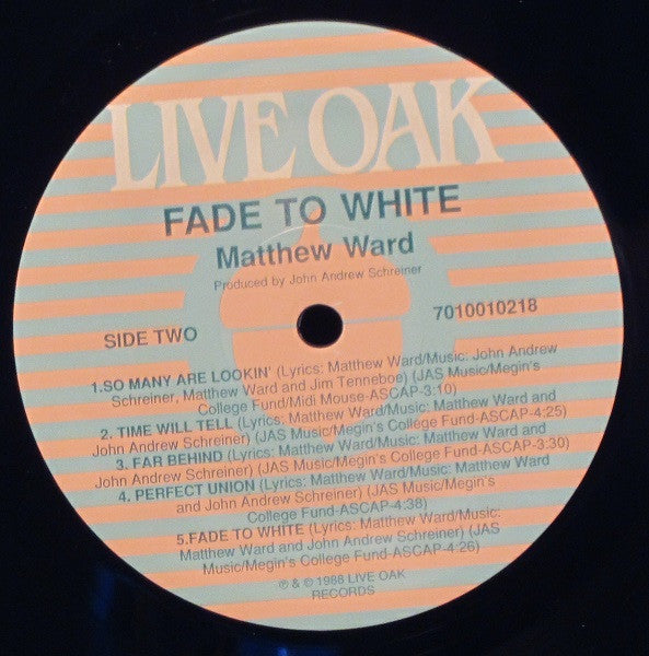 Matthew Ward (2) : Fade To White (LP)
