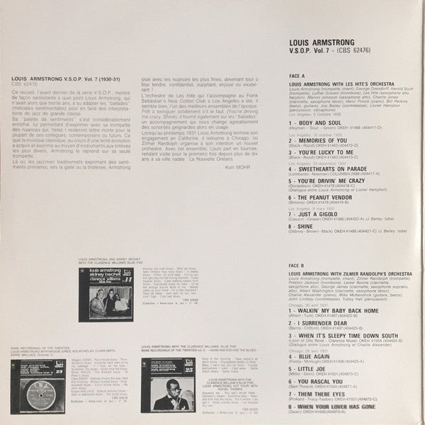 Louis Armstrong : V.S.O.P. Vol. 7/8 (2xLP, Comp, Gat)