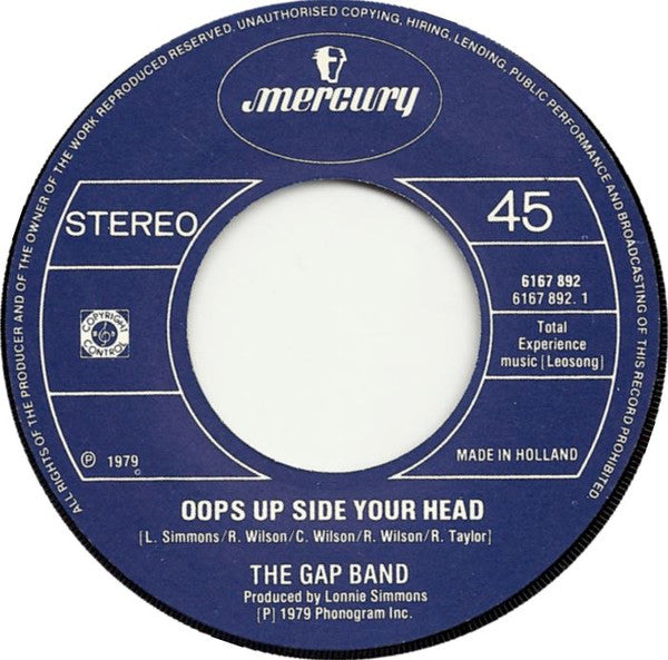The Gap Band : Oops Up Side Your Head / The Boys Are Back In Town (7", Single)