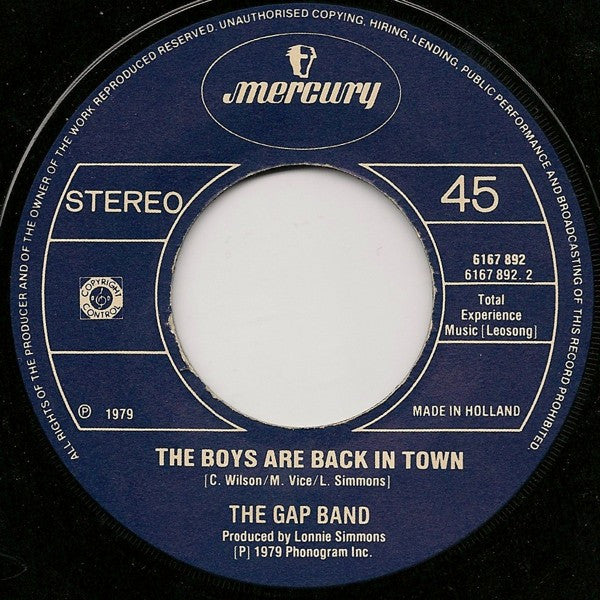 The Gap Band : Oops Up Side Your Head / The Boys Are Back In Town (7", Single)