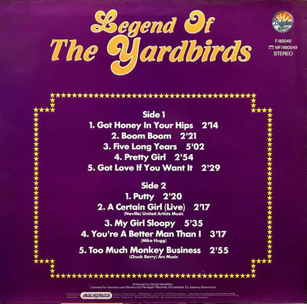 The Yardbirds : Legend Of The Yardbirds Vol. 4 (LP, Comp)