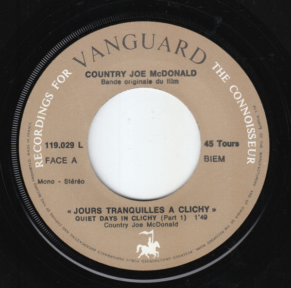 Country Joe McDonald : Jours Tranquilles A Clichy (7")