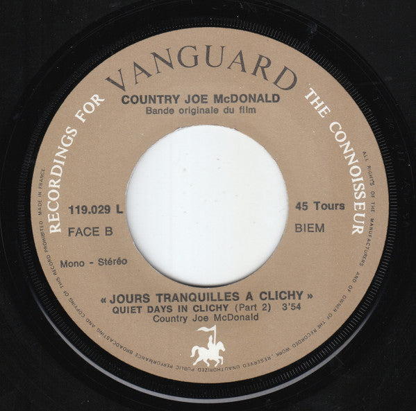 Country Joe McDonald : Jours Tranquilles A Clichy (7")