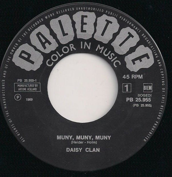 Daisy Clan : Muny, Muny, Muny (7", Single, Mono)