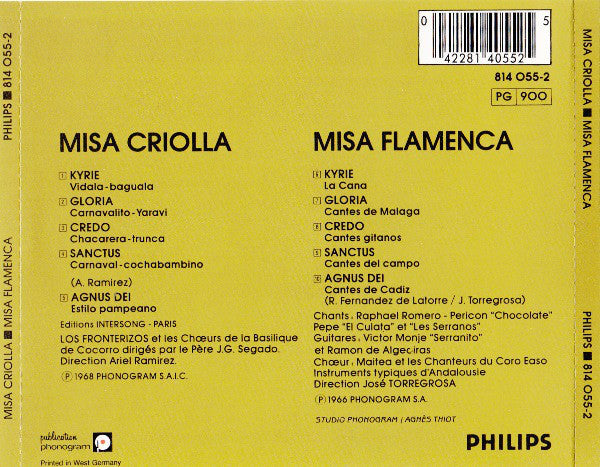 Various : Misa Criolla / Misa Flamenca (CD, Comp)