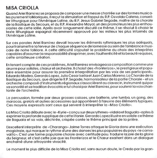 Various : Misa Criolla / Misa Flamenca (CD, Comp)