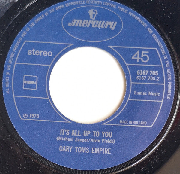 Gary Toms Empire : Welcome To Harlem (7", Single)