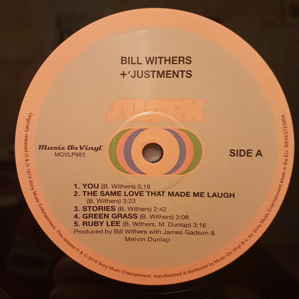 Bill Withers : +'Justments (LP, Album, RE, RM, 180)