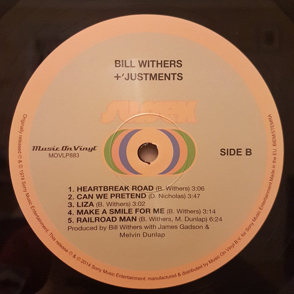 Bill Withers : +'Justments (LP, Album, RE, RM, 180)