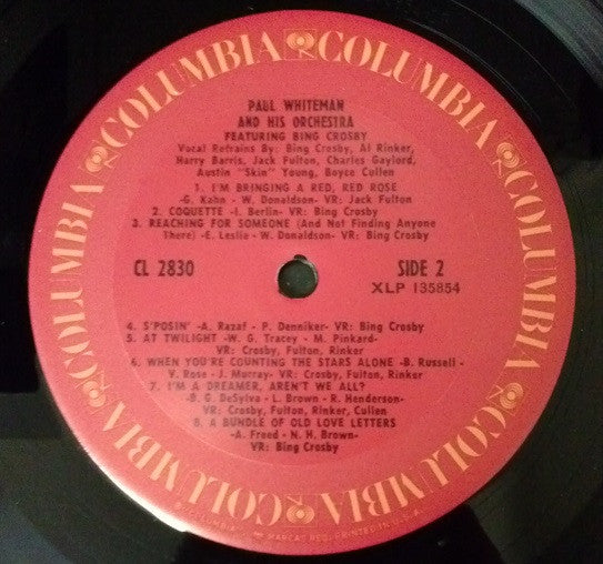 Paul Whiteman And His Orchestra Featuring Bing Crosby : Paul Whiteman And His Orchestra Featuring Bing Crosby (LP, Comp, Mono, RE, RM)