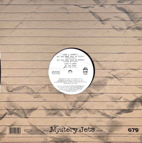 Mystery Jets : You Can't Fool Me Dennis (12")