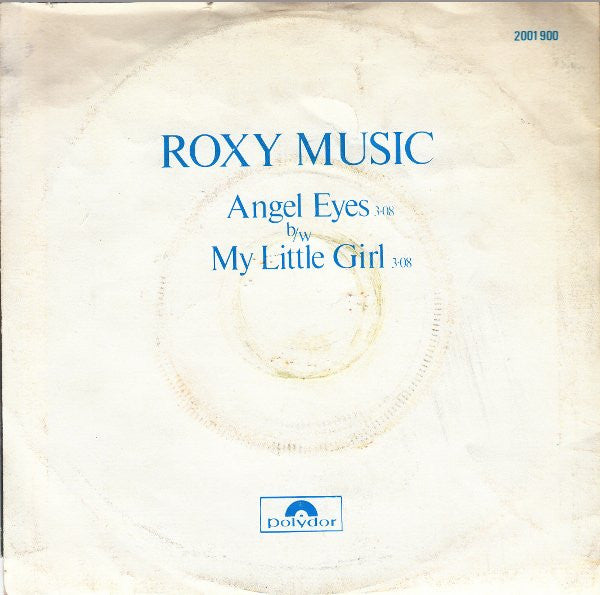 Roxy Music : Angel Eyes (7", Single)