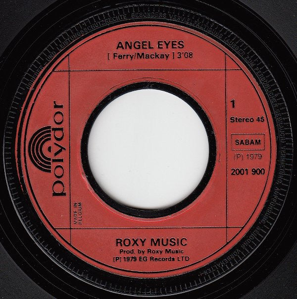 Roxy Music : Angel Eyes (7", Single)