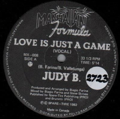 Judy B : Love Is Just A Game (12")