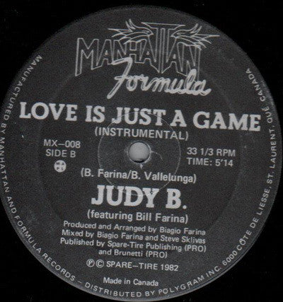 Judy B.* : Love Is Just A Game (12")