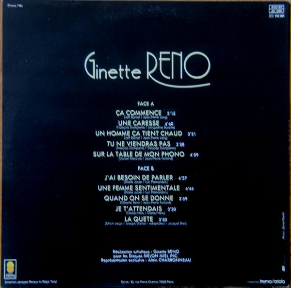 Ginette Reno : J'Ai Besoin De Parler (LP)