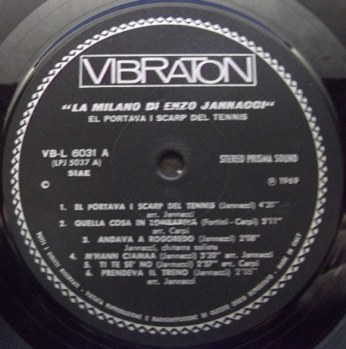 Enzo Jannacci : La Milano Di Enzo Jannacci (LP)