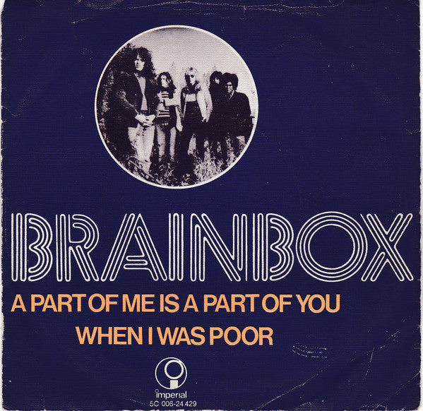 Brainbox (3) : A Part Of Me Is A Part Of You / When I Was Poor (7", Single)