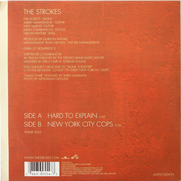 The Strokes : Hard To Explain (7", Single, Ltd, Cle)