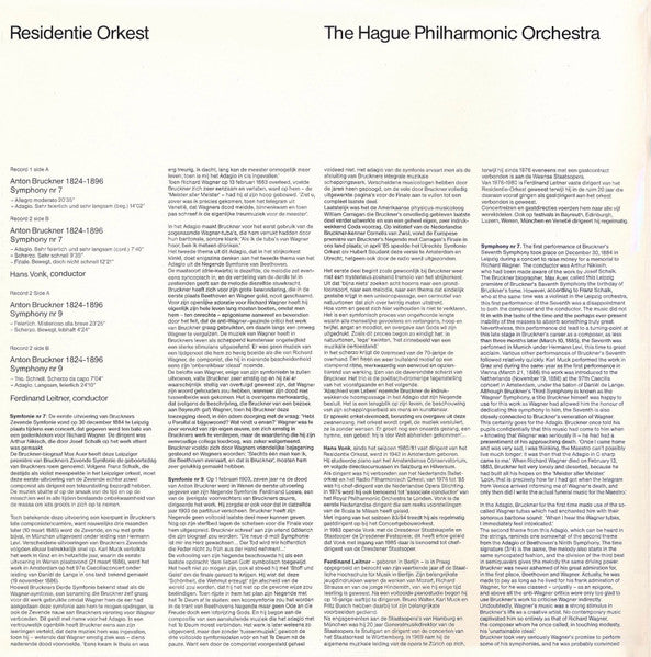 Bruckner*, Hans Vonk , Conductor - Ferdinand Leitner , Conductor - Residentie Orkest : Symphony 7 And Symphony 9 (2xLP, Gat)