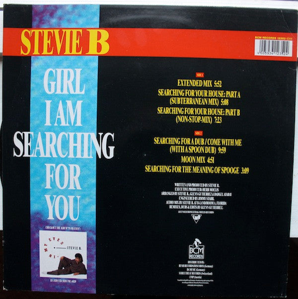 Stevie B : Girl I Am Searching For You (12")