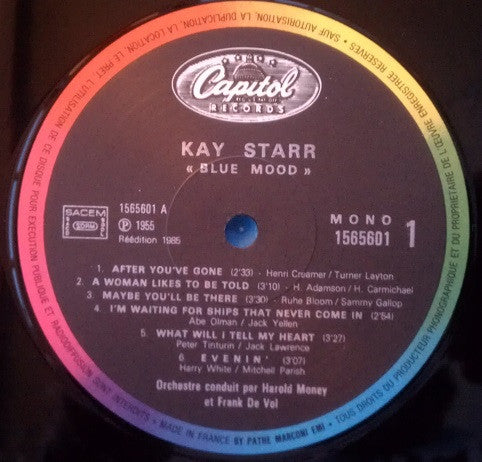 Kay Starr : In A Blue Mood (LP, Album, Mono, RE)
