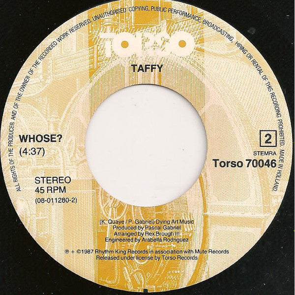Taffy : Step By Step (7", Single)