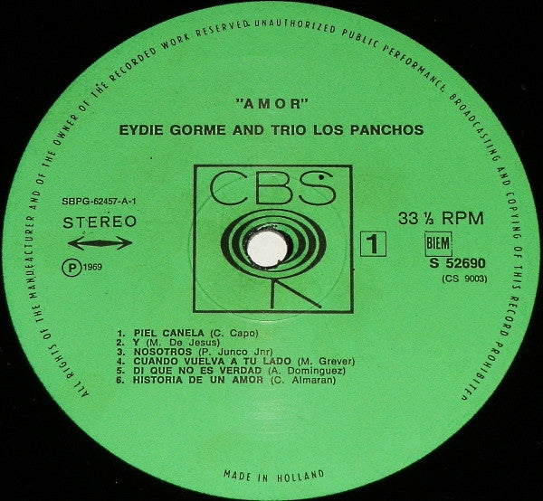 Eydie Gormé & Trio Los Panchos : Amor (Great Love Songs In Spanish) (LP, Album)