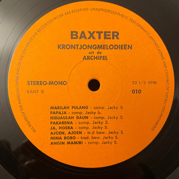 Jackie Sprangers : Krontjong Melodieën Uit De Archipel (LP)