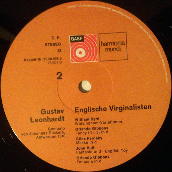 Gustav Leonhardt : Englische Virginalisten (LP, Album)