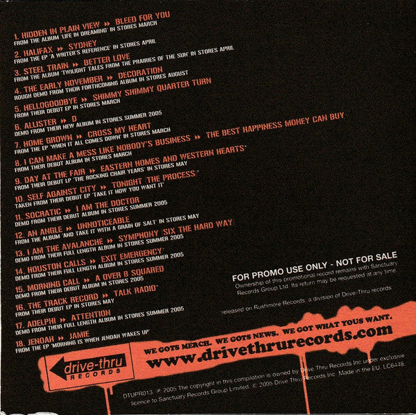 Various : Drive-Thru Records (CD, Comp, Promo, Car)