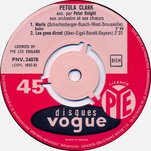 Petula Clark : Calcutta (7", EP)