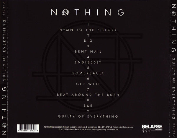 Nothing (12) : Guilty Of Everything (CD, Album)