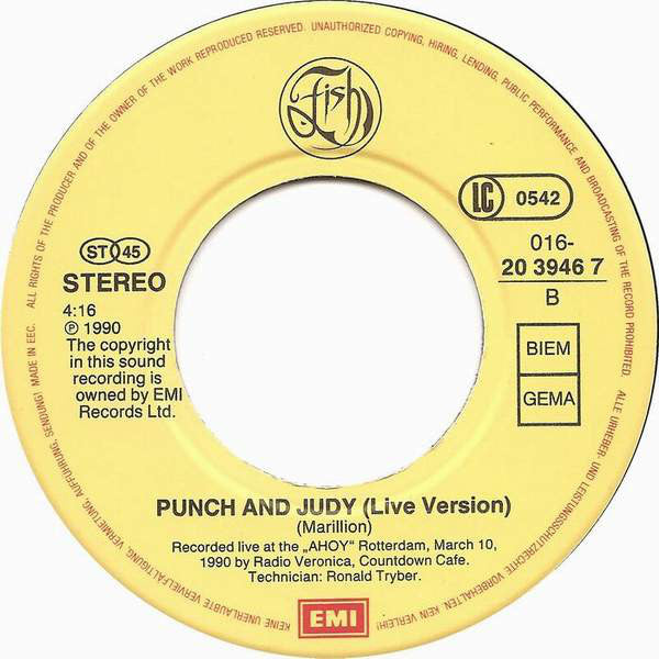 Fish : The Company (7", Single)